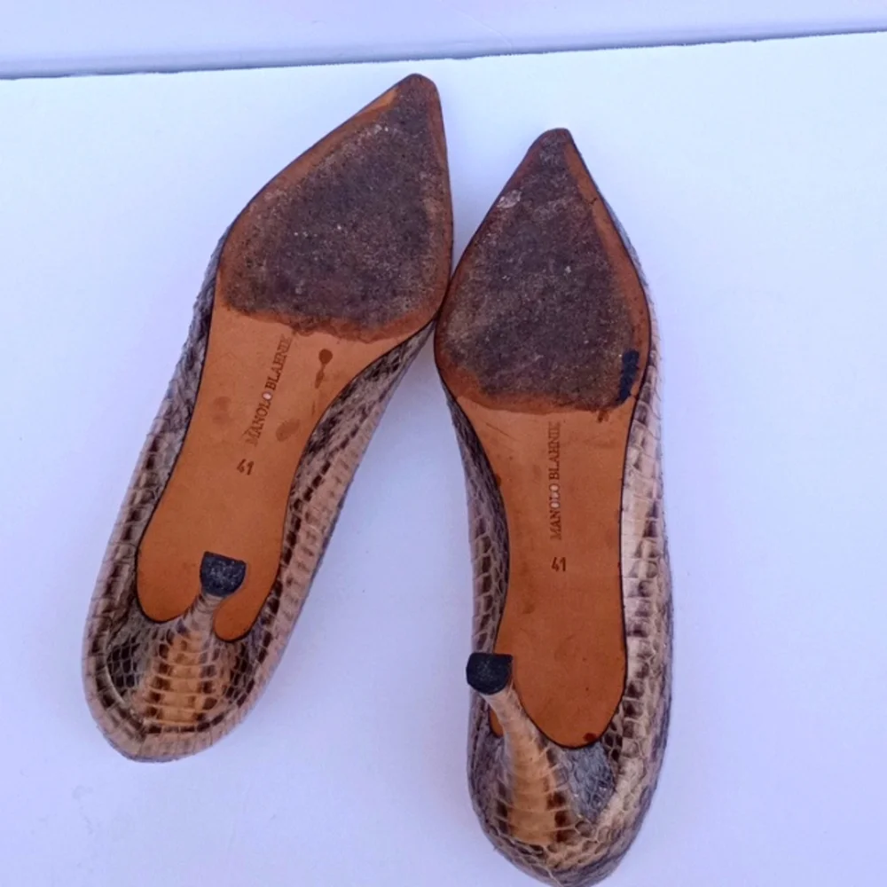 Manolo Blahnik Snake Skin Heels - Picture 11 of 11